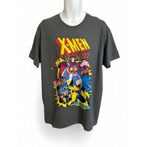 NWT X-Men '97 Men's L Gray Short Sleeve T-Shirt Marvel 100% Cotton NEW